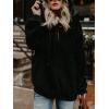 imageAmerican Trends Womens Athletic Fuzzy Hoodies Sherpa Pullover Hoodie for Women Zip Oversized Plush Hoodie with PocketsBlack