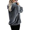 imageAmerican Trends Womens Athletic Fuzzy Hoodies Sherpa Pullover Hoodie for Women Zip Oversized Plush Hoodie with PocketsDark Grey
