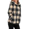 imageAmerican Trends Womens Athletic Fuzzy Hoodies Sherpa Pullover Hoodie for Women Zip Oversized Plush Hoodie with PocketsY Khaki Plaid