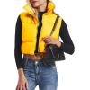 imageAmerican Trends Womens Winter Crop Vest Sleeveless Puffer Vests for Women Jacket Outwear CoatBright Yellow