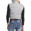 imageAmerican Trends Womens Winter Crop Vest Sleeveless Puffer Vests for Women Jacket Outwear CoatGrey