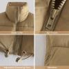 imageAmerican Trends Womens Winter Crop Vest Sleeveless Puffer Vests for Women Jacket Outwear CoatKhaki