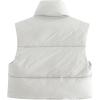 imageAmerican Trends Womens Winter Crop Vest Sleeveless Puffer Vests for Women Jacket Outwear CoatWhite