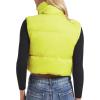 imageAmerican Trends Womens Winter Crop Vest Sleeveless Puffer Vests for Women Jacket Outwear CoatYellow