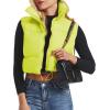 imageAmerican Trends Womens Winter Crop Vest Sleeveless Puffer Vests for Women Jacket Outwear CoatYellow