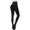 imageAmerican Trends Adult Tights for Women Opaque Run Resistant Plus Size Pantyhose High Waisted 80sBlack