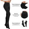 imageAmerican Trends Adult Tights for Women Opaque Run Resistant Plus Size Pantyhose High Waisted 80sBlack