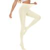 imageAmerican Trends Adult Tights for Women Opaque Run Resistant Plus Size Pantyhose High Waisted 80sCream White