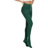 imageAmerican Trends Adult Tights for Women Opaque Run Resistant Plus Size Pantyhose High Waisted 80sDark Green
