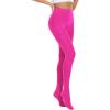 imageAmerican Trends Adult Tights for Women Opaque Run Resistant Plus Size Pantyhose High Waisted 80sHot Pink