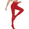 imageAmerican Trends Adult Tights for Women Opaque Run Resistant Plus Size Pantyhose High Waisted 80sRed