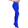 imageAmerican Trends Adult Tights for Women Opaque Run Resistant Plus Size Pantyhose High Waisted 80sRoyal Blue