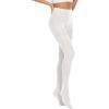 imageAmerican Trends Adult Tights for Women Opaque Run Resistant Plus Size Pantyhose High Waisted 80sWhite