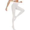 imageAmerican Trends Adult Tights for Women Opaque Run Resistant Plus Size Pantyhose High Waisted 80sWhite