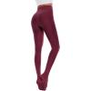 imageAmerican Trends Adult Tights for Women Opaque Run Resistant Plus Size Pantyhose High Waisted 80sWine Red