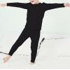 imageAmerican Trends Kids Thermal Underwear Set Ultra Soft Kids Long Johns Sets Toddler Base Layer for Boys GirlsA Black