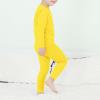 imageAmerican Trends Kids Thermal Underwear Set Ultra Soft Kids Long Johns Sets Toddler Base Layer for Boys GirlsBright Yellow
