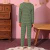 imageAmerican Trends Kids Thermal Underwear Set Ultra Soft Kids Long Johns Sets Toddler Base Layer for Boys GirlsGreen