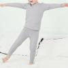 imageAmerican Trends Kids Thermal Underwear Set Ultra Soft Kids Long Johns Sets Toddler Base Layer for Boys GirlsLight Grey
