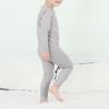 imageAmerican Trends Kids Thermal Underwear Set Ultra Soft Kids Long Johns Sets Toddler Base Layer for Boys GirlsLight Grey