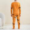 imageAmerican Trends Kids Thermal Underwear Set Ultra Soft Kids Long Johns Sets Toddler Base Layer for Boys GirlsOrange Bat