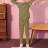 imageAmerican Trends Kids Thermal Underwear Set Ultra Soft Kids Long Johns Sets Toddler Base Layer for Boys GirlsYellow