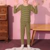imageAmerican Trends Kids Thermal Underwear Set Ultra Soft Kids Long Johns Sets Toddler Base Layer for Boys GirlsYellow