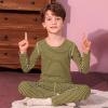 imageAmerican Trends Kids Thermal Underwear Set Ultra Soft Kids Long Johns Sets Toddler Base Layer for Boys GirlsYellow
