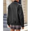 imageAmerican Trends Leather Jacket Women Bomber Pleather Jacket Oversized Leather Blazer Biker Motorcycle JacketMulti