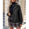 imageAmerican Trends Leather Jacket Women Bomber Pleather Jacket Oversized Leather Blazer Biker Motorcycle JacketMulti