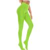 imageAmerican Trends Tights for Women Semi Opaque Pantyhose Womens Run Resistant Tights Hight Waist 80D StockingsBright Green