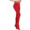 imageAmerican Trends Tights for Women Semi Opaque Pantyhose Womens Run Resistant Tights Hight Waist 80D StockingsRed