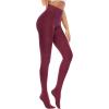 imageAmerican Trends Tights for Women Semi Opaque Pantyhose Womens Run Resistant Tights Hight Waist 80D StockingsWine Red