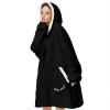 imageAmerican Trends Wearable Blanket Hoodie Oversized Sherpa Warm Hoodie Blanket Thick Sweatshirt Gift for Women Men GirlsBlack