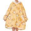 imageAmerican Trends Wearable Blanket Hoodie Oversized Sherpa Warm Hoodie Blanket Thick Sweatshirt Gift for Women Men GirlsCorgi