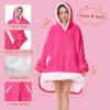 imageAmerican Trends Wearable Blanket Hoodie Oversized Sherpa Warm Hoodie Blanket Thick Sweatshirt Gift for Women Men GirlsHot Pink