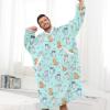 imageAmerican Trends Wearable Blanket Hoodie Oversized Sherpa Warm Hoodie Blanket Thick Sweatshirt Gift for Women Men GirlsKitty