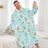 imageAmerican Trends Wearable Blanket Hoodie Oversized Sherpa Warm Hoodie Blanket Thick Sweatshirt Gift for Women Men GirlsKitty
