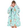 imageAmerican Trends Wearable Blanket Hoodie Oversized Sherpa Warm Hoodie Blanket Thick Sweatshirt Gift for Women Men GirlsKitty