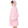 imageAmerican Trends Wearable Blanket Hoodie Oversized Sherpa Warm Hoodie Blanket Thick Sweatshirt Gift for Women Men GirlsPink