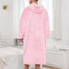 imageAmerican Trends Wearable Blanket Hoodie Oversized Sherpa Warm Hoodie Blanket Thick Sweatshirt Gift for Women Men GirlsPink