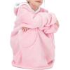 imageAmerican Trends Wearable Blanket Hoodie Oversized Sherpa Warm Hoodie Blanket Thick Sweatshirt Gift for Women Men GirlsPink
