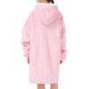 imageAmerican Trends Wearable Blanket Hoodie Oversized Sherpa Warm Hoodie Blanket Thick Sweatshirt Gift for Women Men GirlsPink