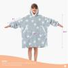 imageAmerican Trends Wearable Blanket Hoodie Oversized Sherpa Warm Hoodie Blanket Thick Sweatshirt Gift for Women Men GirlsPrintedstars