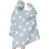 imageAmerican Trends Wearable Blanket Hoodie Oversized Sherpa Warm Hoodie Blanket Thick Sweatshirt Gift for Women Men GirlsPrintedstars