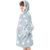 imageAmerican Trends Wearable Blanket Hoodie Oversized Sherpa Warm Hoodie Blanket Thick Sweatshirt Gift for Women Men GirlsPrintedstars