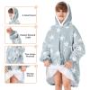 imageAmerican Trends Wearable Blanket Hoodie Oversized Sherpa Warm Hoodie Blanket Thick Sweatshirt Gift for Women Men GirlsPrintedstars