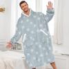 imageAmerican Trends Wearable Blanket Hoodie Oversized Sherpa Warm Hoodie Blanket Thick Sweatshirt Gift for Women Men GirlsPrintedstars