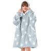 imageAmerican Trends Wearable Blanket Hoodie Oversized Sherpa Warm Hoodie Blanket Thick Sweatshirt Gift for Women Men GirlsPrintedstars