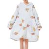 imageAmerican Trends Wearable Blanket Hoodie Oversized Sherpa Warm Hoodie Blanket Thick Sweatshirt Gift for Women Men GirlsSloth